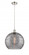 Athens Deco Swirl - 1 Light - 14 inch - Polished Nickel - Cord hung - Pendant (3442|516-1P-PN-G1213-14SM)