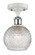 Athens - 1 Light - 6 inch - White Polished Chrome - Semi-Flush Mount (3442|516-1C-WPC-G122C-6CL)