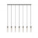 7 Light Linear Chandelier (276|740P-7L-BN)