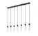 7 Light Linear Chandelier (276|740P-7L-MB)