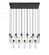 17 Light Linear Chandelier (276|740P-17L-MB)