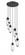7 Light Chandelier (276|651P-7R-MB)
