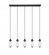 5 Light Linear Chandelier (276|651P-5L-MB)