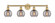 Athens Deco Swirl - 4 Light - 33 inch - Brushed Brass - Bath Vanity Light (3442|616-4W-BB-G1213-6SM)