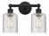 Cobbleskill - 2 Light - 14 inch - Matte Black - Bath Vanity Light (3442|616-2W-BK-G112C-5CL)