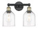 Bella - 2 Light - 15 inch - Black Antique Brass - Bath Vanity Light (3442|616-2W-BAB-G558-6CL)
