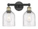 Bella - 2 Light - 15 inch - Black Antique Brass - Bath Vanity Light (3442|616-2W-BAB-G558-6SDY)