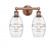 Vaz - 2 Light - 15 inch - Antique Copper - Bath Vanity Light (3442|616-2W-AC-G557-6CL)