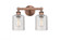 Cobbleskill - 2 Light - 14 inch - Antique Copper - Bath Vanity Light (3442|616-2W-AC-G112C-5CL)