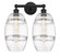 Vaz - 2 Light - 17 inch - Matte Black - Bath Vanity Light (3442|616-2W-BK-G557-8CL)