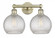 Athens - 2 Light - 17 inch - Antique Brass - Bath Vanity Light (3442|616-2W-AB-G122C-8CL)