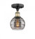 Rochester - 1 Light - 6 inch - Black Antique Brass - Semi-Flush Mount (3442|616-1F-BAB-G556-6SM)