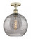 Athens Deco Swirl - 1 Light - 12 inch - Antique Brass - Semi-Flush Mount (3442|616-1F-AB-G1213-12SM)