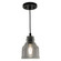 Millie 8.25-in.H Mini Pendant Matte Black with Smoke Glass (51|P0378)