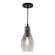 Millie 11.75-in.H Mini Pendant Matte Black with Smoke Glass (51|P0377)