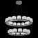 Vessel Two-Tier Platform Ring-Gunmetal-Clear Blown Glass-Stainless Cable-LED 2700K (1289|CHB0091-2B-GM-C-CA1-L1)