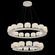 Vessel Two-Tier Platform Ring-Beige Silver-Amber Blown Glass-Stainless Cable-LED 2700K (1289|CHB0091-2B-BS-A-CA1-L1)