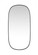 Metal Frame Oval Mirror 30x60 Inch in Black (758|MR2B3060BLK)