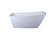 67 Inch Soaking Single Slipper Rectangular Bathtub in Glossy White (758|BT21267GW)