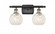 White Mouchette - 2 Light - 16 inch - Black Antique Brass - Bath Vanity Light (3442|516-2W-BAB-G1216-6WM)