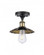 Scallop - 1 Light - 8 inch - Black Antique Brass - Semi-Flush Mount (3442|516-1C-BAB-M17-BK)