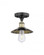 Scallop - 1 Light - 8 inch - Black Antique Brass - Semi-Flush Mount (3442|616-1F-BAB-M17-BK)