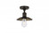 Scallop - 1 Light - 8 inch - Oil Rubbed Bronze - Semi-Flush Mount (3442|517-1C-OB-M17-OB)