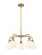 White Venetian - 5 Light - 24 inch - Brushed Brass - Chandelier (3442|516-5CR-BB-G1217-6WV)