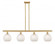 White Mouchette - 4 Light - 48 inch - Satin Gold - Stem Hung - Island Light (3442|516-4I-SG-G1216-8WM)