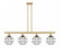 Lake Placid - 4 Light - 48 inch - Satin Gold - Stem Hung - Island Light (3442|516-4I-SG-CE-8-BK)