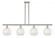 White Mouchette - 4 Light - 48 inch - Polished Nickel - Stem Hung - Island Light (3442|516-4I-PN-G1216-8WM)