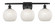 White Mouchette - 3 Light - 28 inch - Matte Black - Bath Vanity Light (3442|516-3W-BK-G1216-8WM)