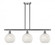 White Mouchette - 3 Light - 36 inch - Brushed Satin Nickel - Stem Hung - Island Light (3442|516-3I-SN-G1216-8WM)