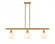 White Venetian - 3 Light - 36 inch - Satin Gold - Stem Hung - Island Light (3442|516-3I-SG-G1217-6WV)