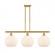 Athens - 3 Light - 37 inch - Satin Gold - Stem Hung - Island Light (3442|516-3I-SG-G121-10)