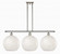 White Mouchette - 3 Light - 39 inch - Polished Nickel - Stem Hung - Island Light (3442|516-3I-PN-G1216-12WM)