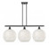 White Mouchette - 3 Light - 39 inch - Oil Rubbed Bronze - Stem Hung - Island Light (3442|516-3I-OB-G1216-12WM)