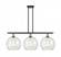 Athens - 3 Light - 38 inch - Black Antique Brass - Stem Hung - Island Light (3442|516-3I-BAB-G124-12)