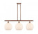 Athens - 3 Light - 37 inch - Antique Copper - Stem Hung - Island Light (3442|516-3I-AC-G121-10)