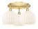 White Venetian - 3 Light - 22 inch - Satin Gold - Semi-Flush Mount (3442|516-3C-SG-G1217-10WV)