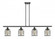 Bell Cage - 4 Light - 48 inch - Matte Black - Stem Hung - Island Light (3442|916-4I-BK-G58-CE-LED)