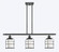 Bell Cage - 3 Light - 36 inch - Matte Black - Stem Hung - Island Light (3442|916-3I-BK-G51-CE-LED)
