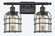 Bell Cage - 2 Light - 16 inch - Matte Black - Bath Vanity Light (3442|916-2W-BK-G58-CE-LED)