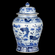 South Sea Blue & White Medium Temple Jar (92|1200-0839)