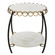 Uttermost Chainlink White Marble Side Table (85|22974)