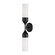 2-Light Cylindrical Sconce in Matte Black with Soft White Glass (42|652421MB)