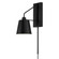 1-Light Modern Metal Sconce in Matte Black with White Interior (42|651311MB)