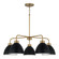 5-Light Chandelier in Aged Brass and Black (42|452051AB)