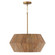 4-Light Pendant in Hand-distressed Patinaed Brass and Handcrafted Mango Wood (42|351041LW)