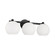 3-Light Circular Globe Vanity in Matte Black with Soft White Glass (42|152131MB-548)